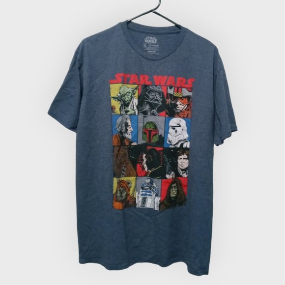 Star Wars Comic Strip Cartoon Group V Fifth Sun Men's Licensed T-Shirt Large - Picture 1 of 5